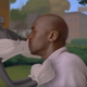 Cartoon bunny kisses celebrity athlete, inspiring celebrity athlete’s return to basketball.